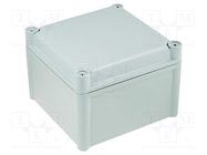 Enclosure: multipurpose; X: 188mm; Y: 188mm; Z: 130mm; SOLID; grey FIBOX