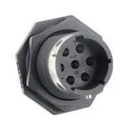 CIRCULAR CONN, RCPT, 7POS, JAM NUT