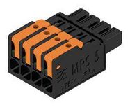 TERMINAL BLOCK, PLUGGABLE, 4POS, 14AWG