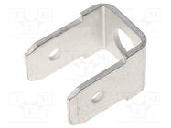 Terminal: flat; 6.3mm; 0.8mm; male; M4; double; screw; brass; tinned FIX&FASTEN