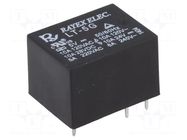 Relay: electromagnetic; SPDT; Ucoil: 5VDC; Icontacts max: 10A; LT Recoy/RAYEX ELECTRONICS