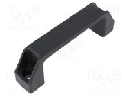 Holder; technopolymer PP; black; H: 41mm; L: 137mm; W: 26mm; F2: 1.5kN ELESA+GANTER