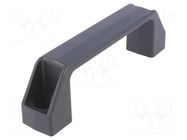 Holder; technopolymer PA; black; H: 41mm; L: 142mm; W: 26mm; F2: 2.5kN ELESA+GANTER