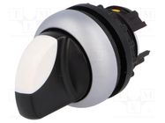 Switch: rotary; 22mm; Stabl.pos: 1; white-black; none; IP66; Pos: 2 EATON ELECTRIC