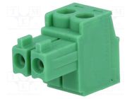 Pluggable terminal block; 3.5mm; ways: 2; straight; plug; female PHOENIX CONTACT