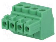 Pluggable terminal block; 3.5mm; ways: 4; straight; plug; female PHOENIX CONTACT