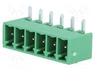 Pluggable terminal block; 3.81mm; ways: 6; angled 90°; socket 