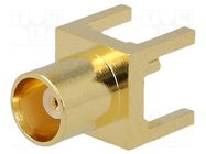 Connector: MCX; socket; female; straight; 50Ω; THT; PTFE; Vswr: 1.3 AMPHENOL RF