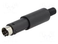 Connector: DIN mini; plug; male; PIN: 4; soldering; for cable NINIGI