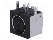 Connector: DIN mini; socket; female; PIN: 6; THT; angled 90° CHANGZHOU DAHUA IMP AND EXP (GROUP) CO