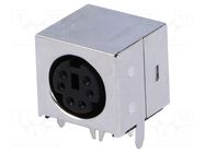 Connector: DIN mini; socket; female; PIN: 6; THT; angled 90° CHANGZHOU DAHUA IMP AND EXP (GROUP) CO