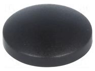 Button; round; black; plastic MEC