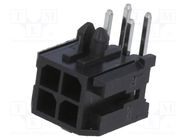 Connector: wire-board; socket; male; 3mm; PIN: 4; THT; 5A; Layout: 2x2 NINIGI