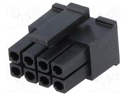 Connector: wire-board; plug; female; 3mm; PIN: 8; w/o contacts; 5A NINIGI