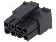 Connector: wire-board; plug; female; PIN: 8; for cable; 3mm; 2x4; 5A NINIGI