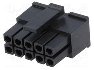 Connector: wire-board; plug; female; 3mm; PIN: 10; w/o contacts NINIGI