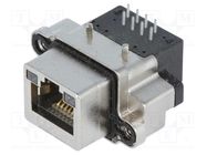 Connector: RJ45; socket; IP68; for panel mounting; THT; angled 90° Amphenol Communications Solutions