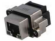 Connector: RJ45; socket; with LED; IP68; for panel mounting; THT AMPHENOL COMMUNICATIONS SOLUTIONS