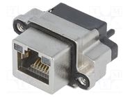 Connector: RJ45; socket; IP68; for panel mounting; THT; straight Amphenol Communications Solutions