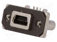 Connector: USB B mini; socket; MUSB; THT; PIN: 5; angled 90°; IP67 Amphenol Communications Solutions