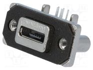 Connector: USB AB micro; socket; MUSB; THT; PIN: 5; angled 90°; IP67 Amphenol Communications Solutions