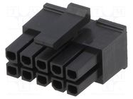 Connector: wire-board; plug; female; Micro-Fit 3.0; 3mm; PIN: 10 