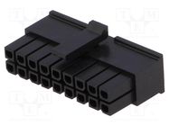 Connector: wire-board; plug; female; Micro-Fit 3.0; 3mm; PIN: 18 MOLEX