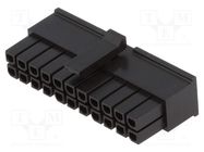 Connector: wire-board; plug; female; Micro-Fit 3.0; 3mm; PIN: 22 