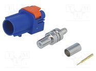 Connector: FAKRA; plug; male; crimped; Polarisation: C-Signal Blue 