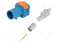 Connector: FAKRA; plug; male; crimped; Polarisation: Z-Water Blue MOLEX