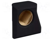 Car loudspeaker enclosure; MDF; black; 250mm; Grooving: 272mm BASSER