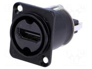 Adapter; socket; HDMI socket x2; shielded; gold-plated NEUTRIK