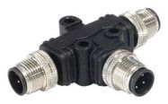 SENSOR SPLITTER, 4P M12 PLUG-2XM12 PLUG