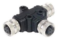 SENSOR SPLITTER, 4P M12 RCPT-2XM12 PLUG