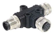 SENSOR SPLITTER, 8P M12 RCPT-2XM12 PLUG