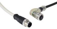 SENSOR CORD, 4P M12 RCPT-M12 PLUG, 3.3FT