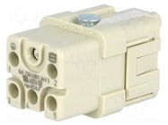 Connector: HDC; contact insert; female; 16A; 400V; Han Q; PIN: 6 HARTING