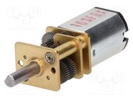 Motor: DC; with gearbox; HP; 6VDC; 1.6A; Shaft: D spring; 986: 1 POLOLU