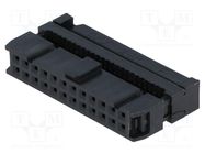 Connector: IDC; plug; female; PIN: 24; with cable clamp; IDC; 1.27mm CONNFLY