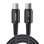 USB-C to USB-C Cable 60W Essager 2m (black), Essager