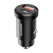 Car Charger USB-A+USB-C 30W Essager (black), Essager