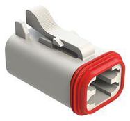 AUTOMOTIVE HOUSING, PLUG, 4POS, 13A, WHT