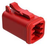 AUTOMOTIVE HOUSING, PLUG, 6POS, 13A, RED