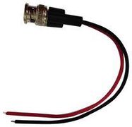 BNC PLUG TO FREE END, BLACK/RED, 150MM