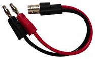 BNC JACK-4MM BANANA PLUG, BLK/RED, 135MM