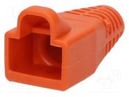 RJ45 plug boot; 6mm; orange 