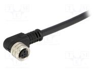 Connector: M8; female; PIN: 3; angled 90°; with lead; plug; 3A; IP67 