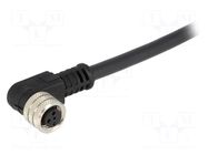 Connector: M8; female; PIN: 3; 3A; 60V; IP67; Nano-Change; angled 90° MOLEX