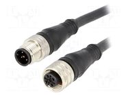 Cable: for sensors/automation; plug; PIN: 5; M12 male,M12 female MOLEX