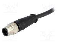 Connector: M12; plug; PIN: 4; male; A code-DeviceNet / CANopen; 2m MOLEX